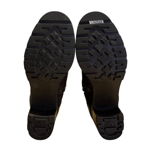 UGG Ingrid Women’s Brown Leather & Real Fur Lining Side Zipper Heeled Boots Sz 7 - Picture 10 of 11